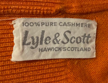 Load image into Gallery viewer, Vintage  Scottish orange Polo, Lyle &amp; Scott of Hawick, Harrods London, (1960’s/70’s), Size M
