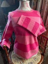 Load image into Gallery viewer, Clements Ribeiro designer Crew Neck in bright pink and paler pink, Size S/M
