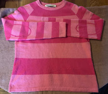 Load image into Gallery viewer, Clements Ribeiro designer Crew Neck in bright pink and paler pink, Size S/M
